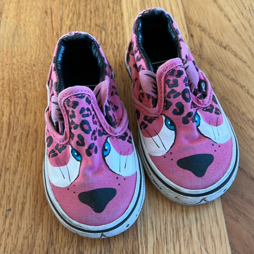 VANs Toddler Cat Slip-on Shoes, Size 4.5